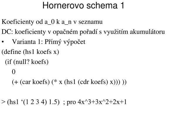 PPT - Funkcionální programování Scheme PowerPoint Presentation, free download - ID:4743006