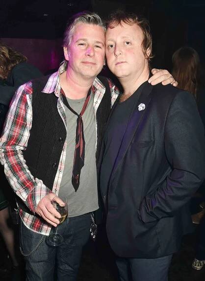 Jason Starkey (L) and James McCartney attend the ROCKINS London Fash Bash 