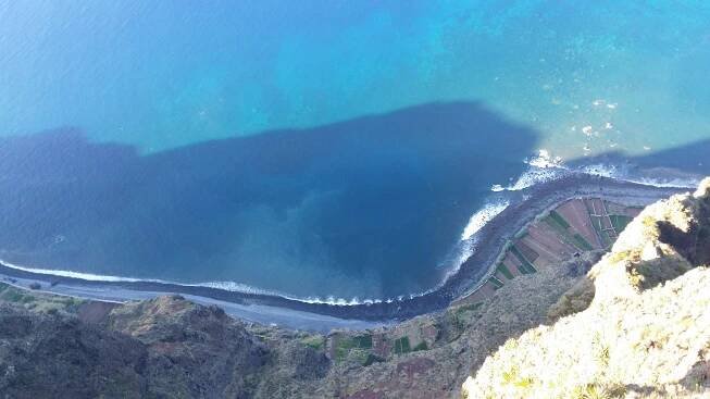 Agricultural terraces from the top of Cabo Girão.
