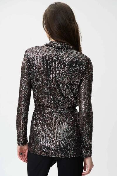 Joseph Ribkoff 224263 Black/Multi Sequin Jacket - Gertrude Fashions