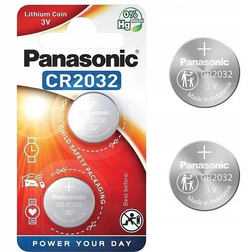 Bateria LITOWA Panasonic CR2032 3V Baterie 2SZT Blister Guzikowa Pastylkowa