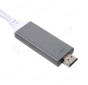Propojovací kabel Lightning - HDMI včetně USB konektoru pro Apple iPhone / iPad a další zařízení - 2m - bílý