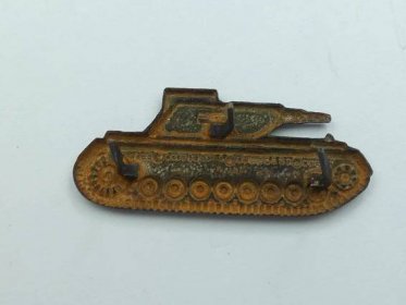 Odznak za samostatné zničení tanku - nálezový - Vojenské sběratelské předměty
