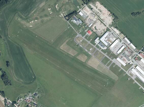 Letecký pohled na letiště Havlíčkův Brod