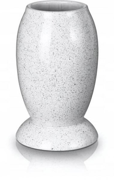 KERAMICKÁ NÁHROBNÍ VÁZA HŘBITOV 22 cm BÍLÁ