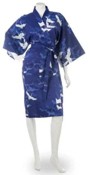 Japonské dámské kimono Yukata se vzorem Jeřábů od 2 399 Kč - Heureka.cz