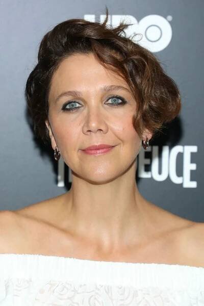 Maggie Gyllenhaal with a short, tousled bob