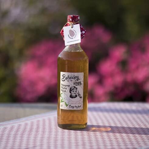 Černý bez květ – sirup 1l - bezinkový sirup z květů