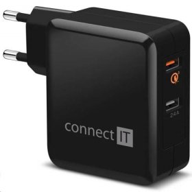 CONNECT IT QUICK CHARGE 3.0 nabíjecí adaptér 2x USB černá