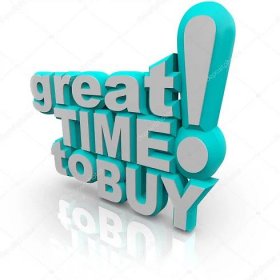 Stáhnout - 3d slova skvělý čas nakupovat, zpráva potenciálním zákazníkům, že nastal čas k nákupu — Stock obrázek