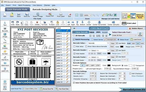 Barcode Properties