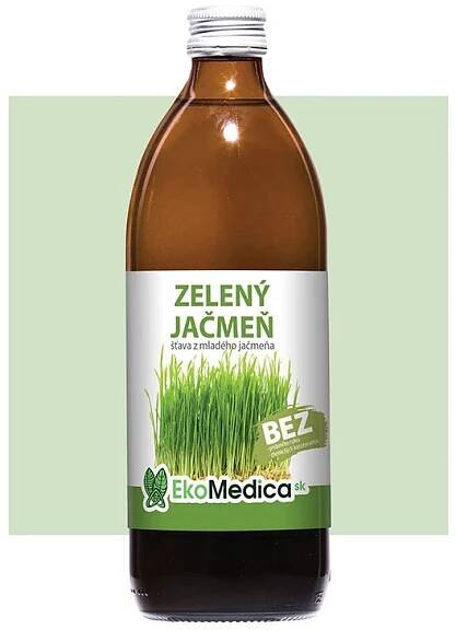 EkoMedica Zelený ječmen 99,8% přírodní šťáva, 500 ml