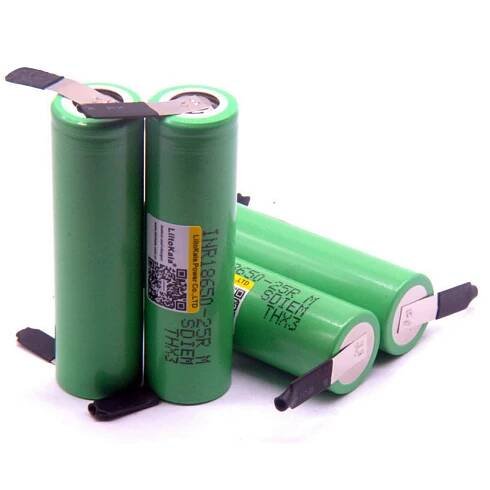 Baterie LiitoKala 18650 25RM-N s pájecími vývody 2500mAh