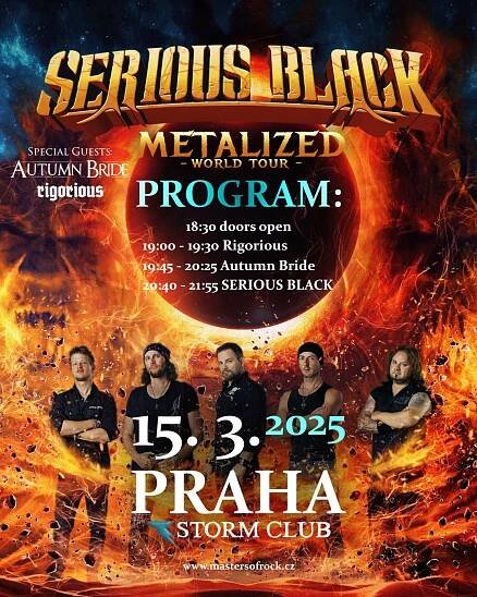 SERIOUS BLACK přijíždí už tuto sobotu do PRAHY! Máme program koncertu! | PRAGOKONCERT BOHEMIA, a.s.