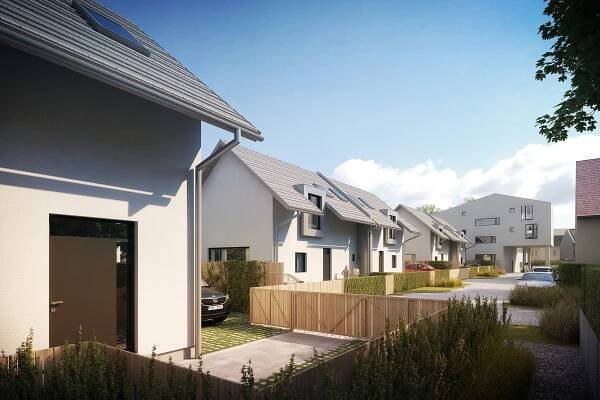Rezidence Škvorec - Rodinné dvojdomy a bytový dům - KRGN architekti