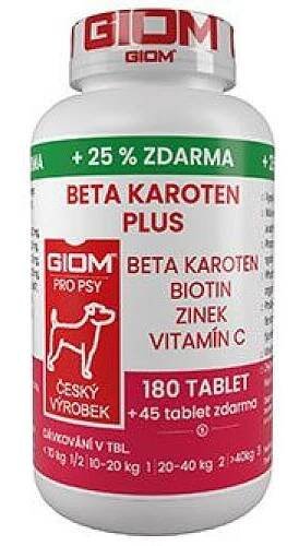 Giom S pes Beta-karoten plus 180 tbl+25% zdarma