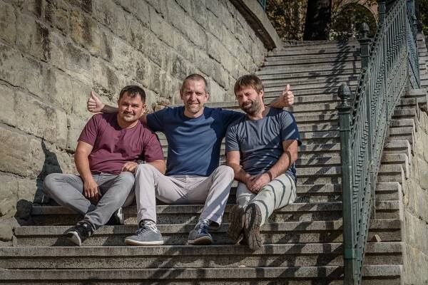 Fotka: Martin Burkoň, Pavel Hrstka a René Němeček s triky CityZen