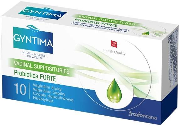 Gyntima Probiotica Forte vaginální čípky 10 ks