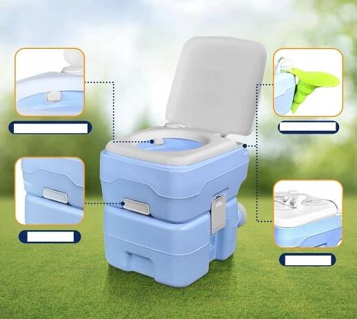 TURISTICKÁ TOALETA PŘENOSNÁ KEMPINGOVÁ MOBILNÍ WC NA POZEMEK POD STAN Značka Serenelife