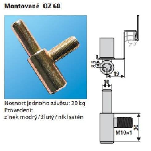 Skládané ocelové zárubně IQY - 100 / 700 mm zdění (těsnění, závěs OZ60) - NonstopStavebniny.cz