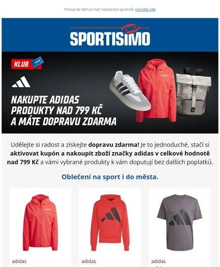 Získejte dopravu ZDARMA s produkty adidas! __