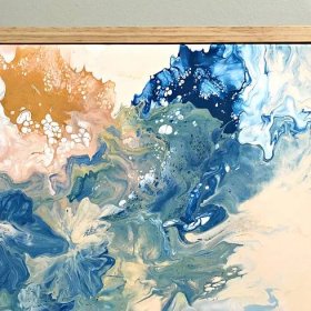SUPER EASY DIY Acrylic Paint Pouring Wall Art With Steps And Video