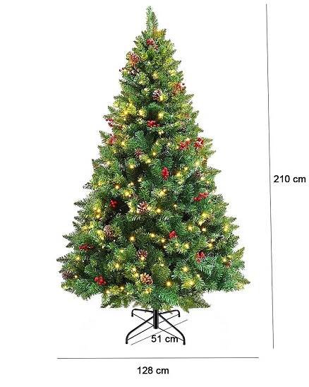 320 LED-es, 210 cm