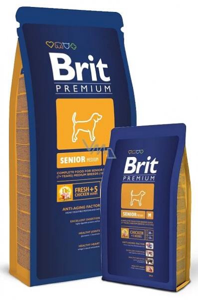 Brit Premium Senior M for old dogs over 7 years of medium breeds 10-25 kg - 15 kg - VMD parfumerie - drogerie