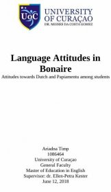 Language Attitudes in Bonaire - [PDF Document]