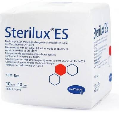 Sterilux Gáza kompr.nest.ES 10 x 10 cm 100 ks 17vl8vrs od 88 Kč - Heureka.cz