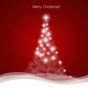 Veselé vánoční přání s vánoční stromeček, vektorové ilustrace. — Ilustrace