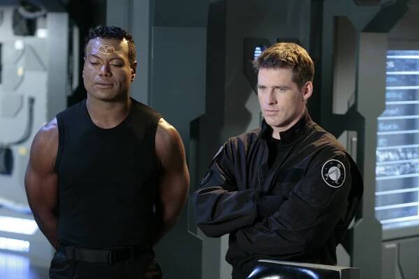 Hvězdná brána - Bez konce - Z filmu - Christopher Judge, Ben Browder