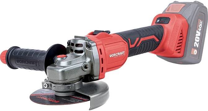 AKU bruska úhlová, 125mm, 20V, sada 2 bat. v kufru, BRUSHLESS, ShareSYS, WORCRAFT XCUBE003