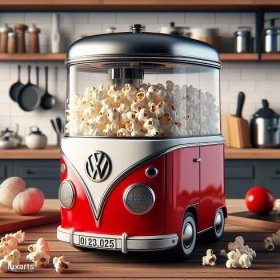 Retro Movie Nights: Volkswagen Bus-Inspired Airpop Popcorn Maker 4