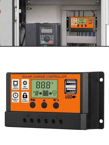 PDTO 12/24V 100A MPPT ovladač solárního panelu Regulátor baterie Duální USB automatické ostření