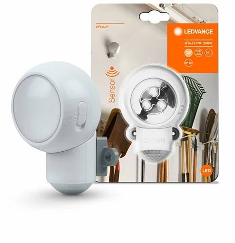 LED lampa na baterie Bezdrátová svítilna Snímač pohybu 3000K LEDVANCE