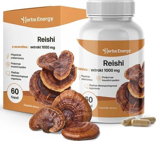 Herbyway Herbs Energy Reishi Extrakt 1 000 mg + Acerola