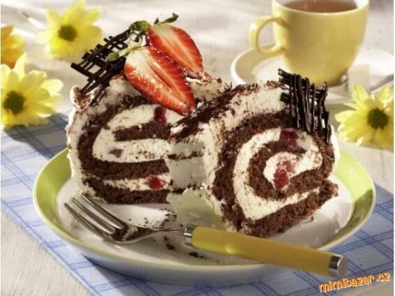 ;*;*;*;* Čokoládová roláda s jogurtovou náplní ;*;*;*;*