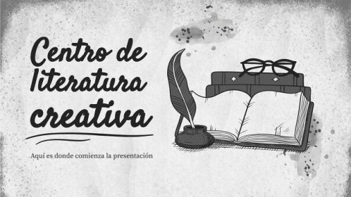 Spanish Creative Literature Center presentation template 
