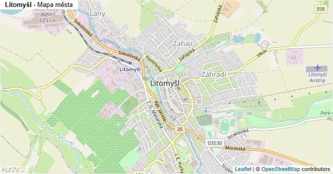 Litomyšl - mapa města