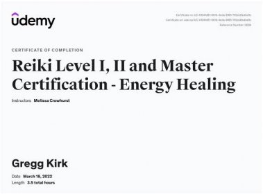 Certifications - Gregg Kirk