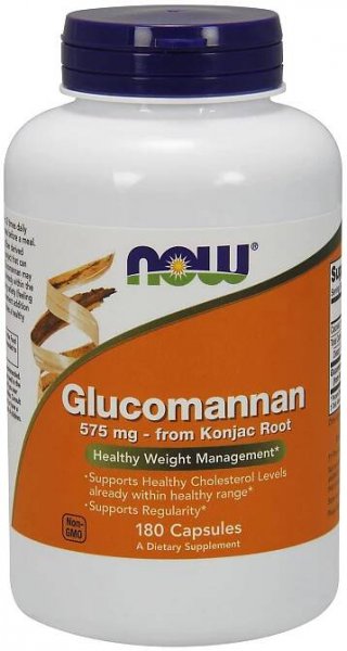 Now Foods Glucomannan 575 mg 180 kapslí