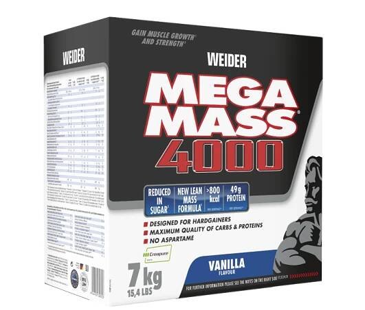 Mega Mass 4000 - Weider 3000 g - čokoláda