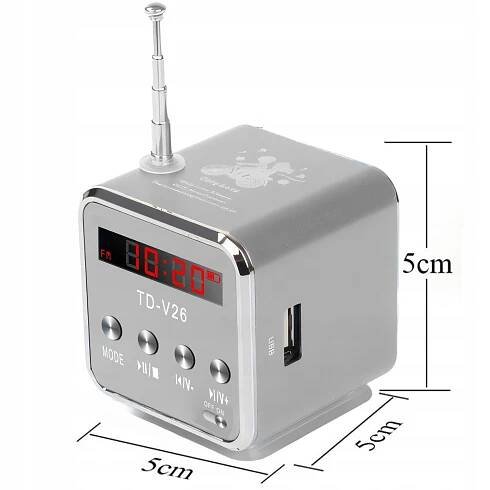 BEZDRÁTOVÝ PŘENOSNÝ MINI FM RÁDIO LED BLUETOOTH AUX LCD DISPLEJ EAN (GTIN) 5904094221301