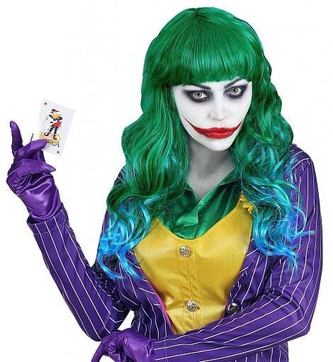 Dlouhá zelená paruka Joker