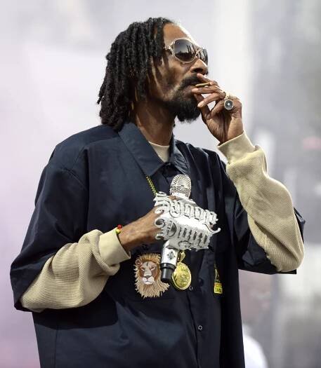 Snoop Dogg smoking.
