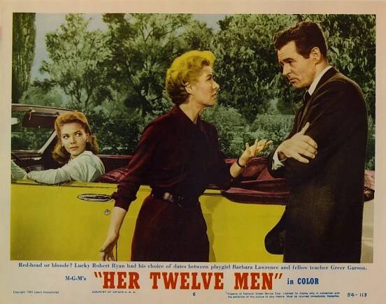 Barbara Lawrence, Greer Garson, Robert Ryan - Her Twelve Men - Fotosky