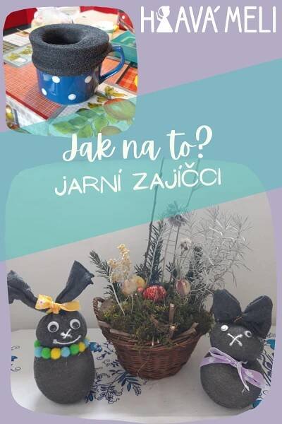 zajíčci, dekorace, jaro, bambulky
