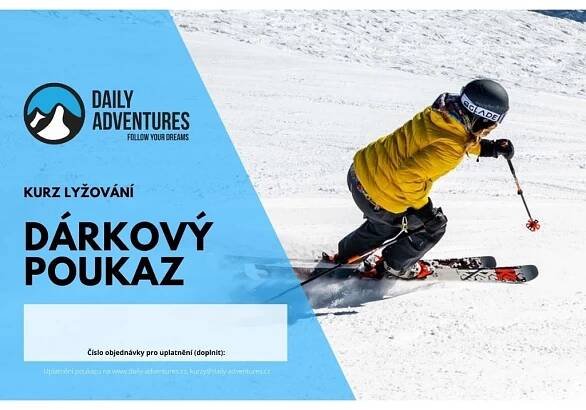 kurz lyžovaní dárkový poukaz