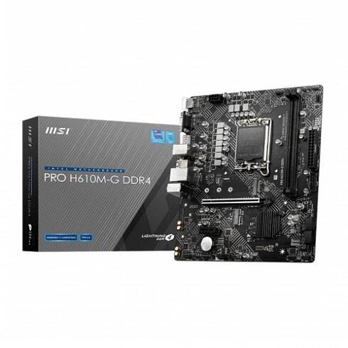 MSI MB Sc LGA1700 PRO H610M-G DDR4, Intel H610, 2xDDR4, 1xDP, 1xHDMI, 1xVGA, mATX